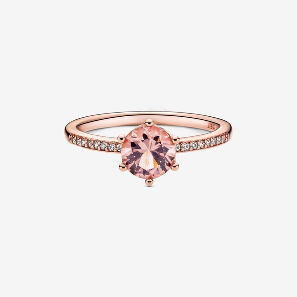 PANDORA 14K - PINK CROWN RING / PROMISE RING / ROSE GOLD - Picture 1 of 7